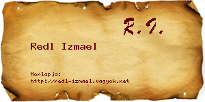 Redl Izmael névjegykártya